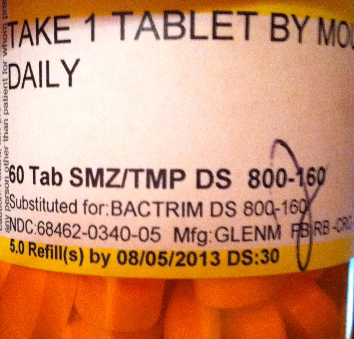 how to prescribe bactrim ds for uti