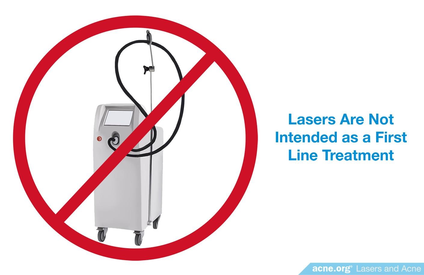 Lasers Are Not Intended as a First Line Treatment