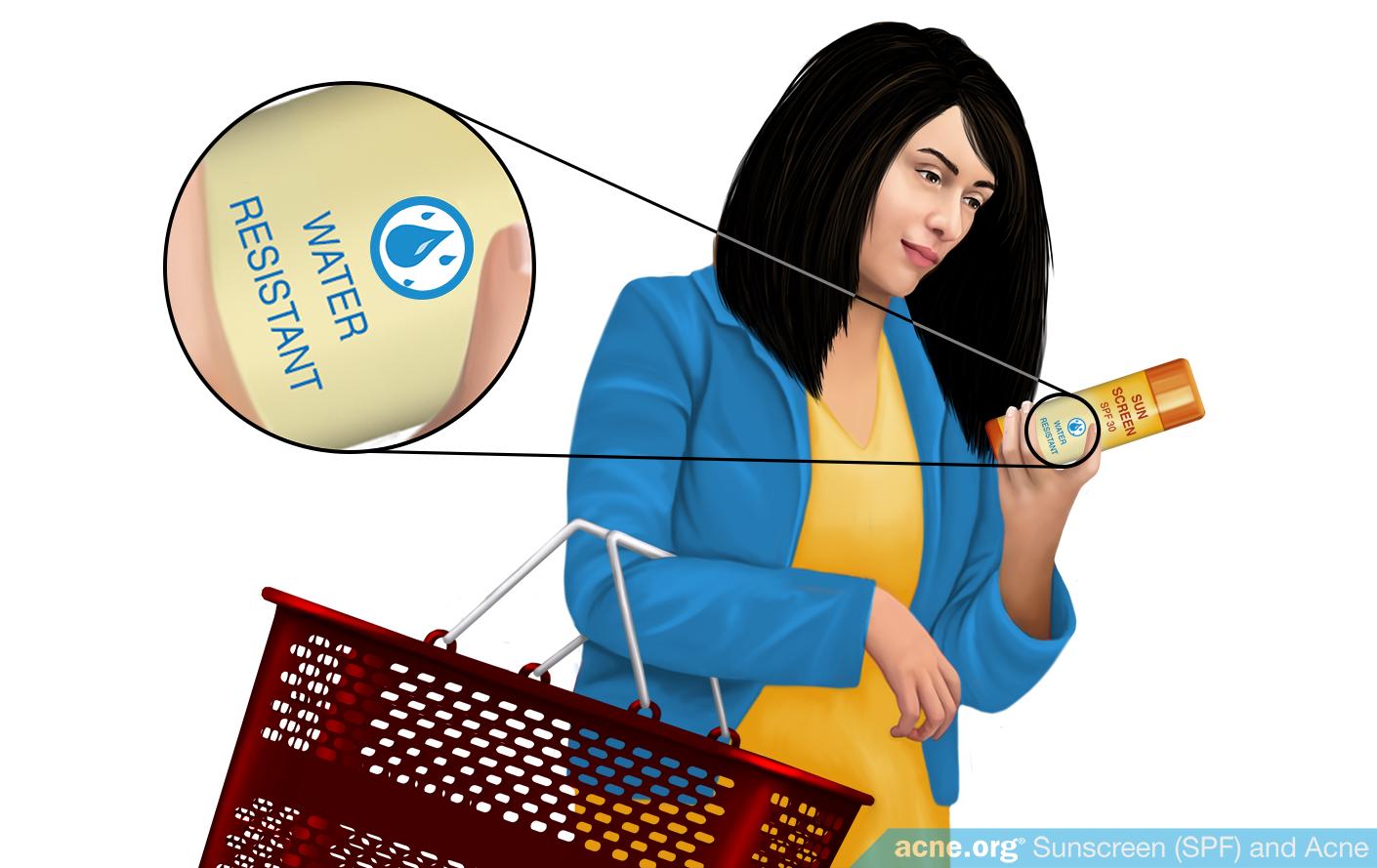 Woman Selecting Water Resistant Sunscreen