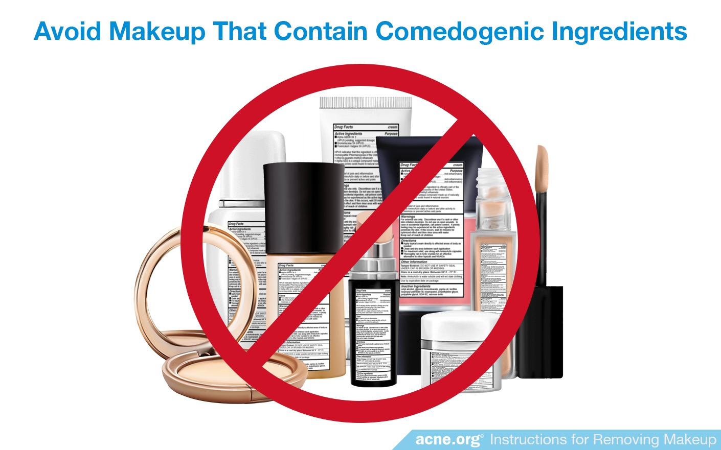 Avoid Makeup Containing Comedogenic Ingredients