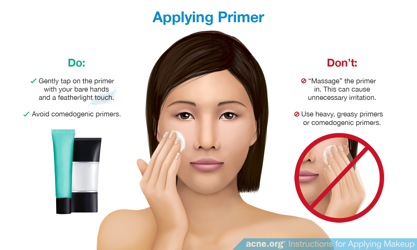 Applying Primer to Acne-prone Skin