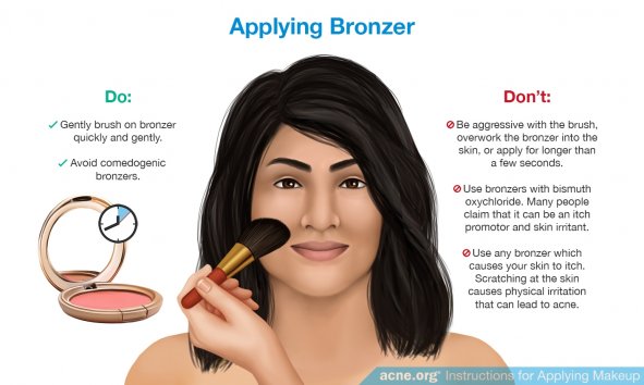 Applying Bronzer to Acne-prone Skin